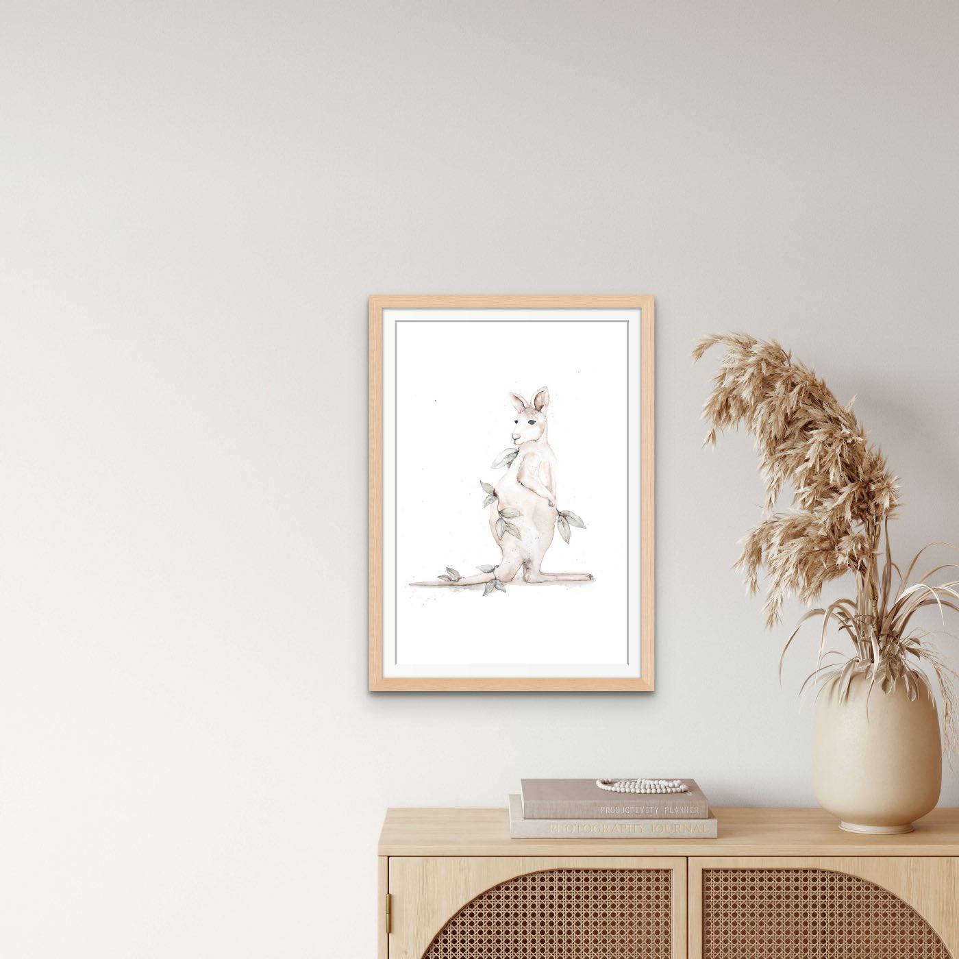 Australiana fine art wall print of a kangaroo