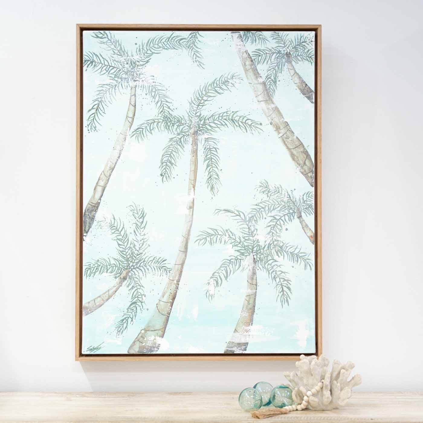 look up port douglas palm trees framed canvas artwork wall art 2