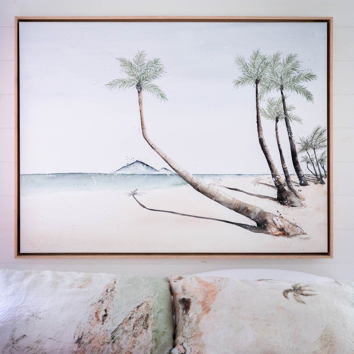 palm trees mission beach landscape original artwork