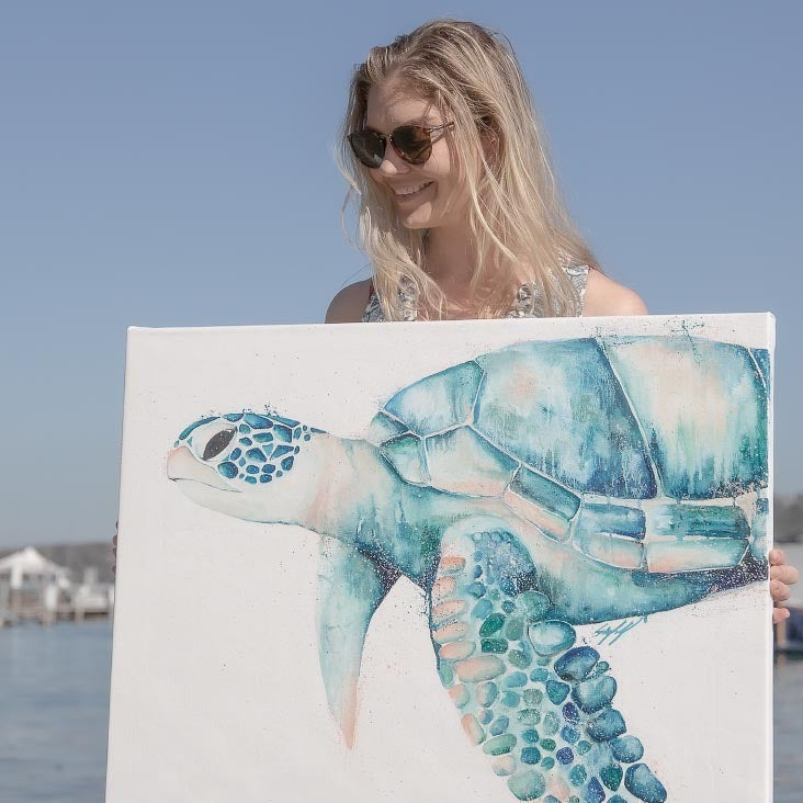 turtle canvas painting workshops port douglas