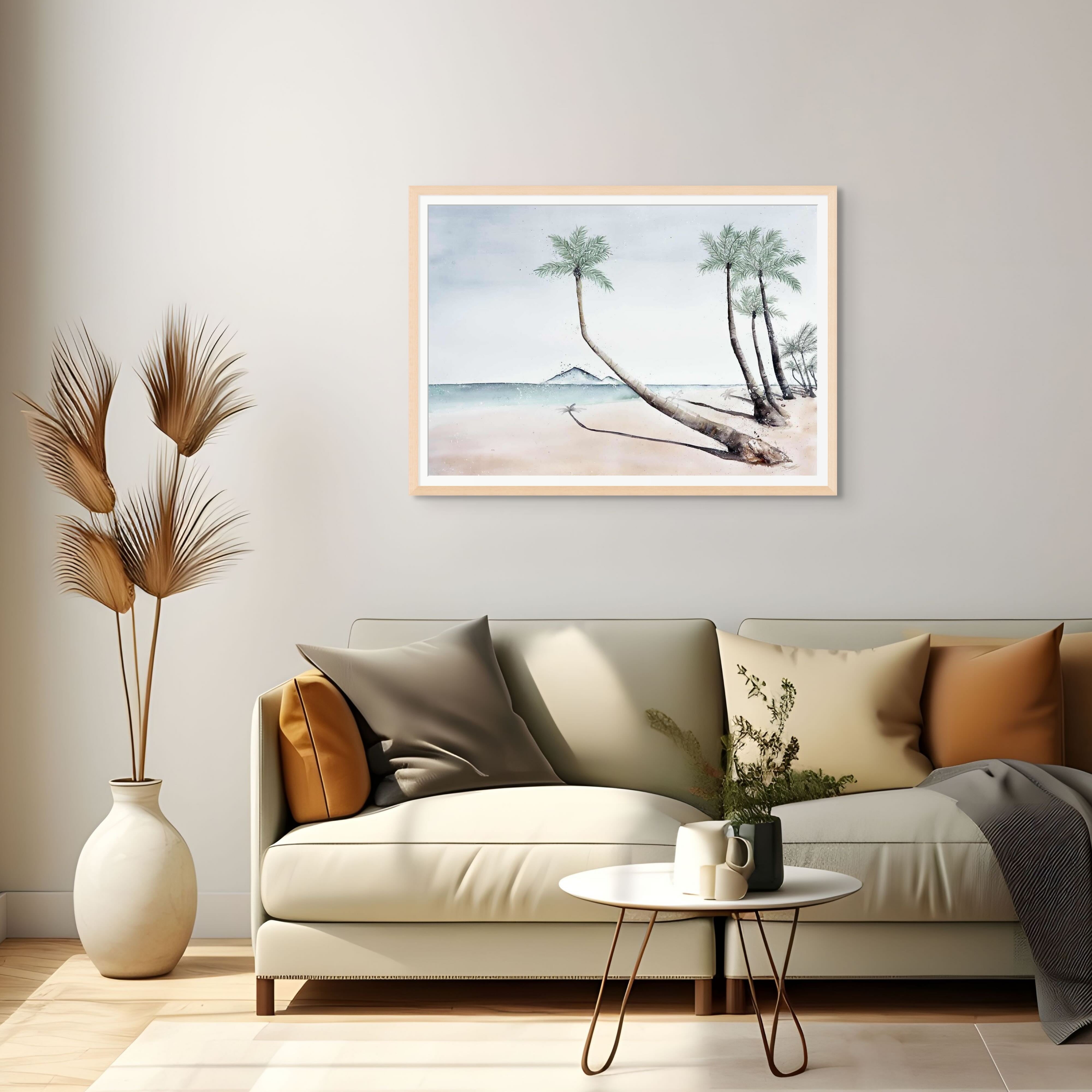 where the palm trees lead fine art paper print wall art decor