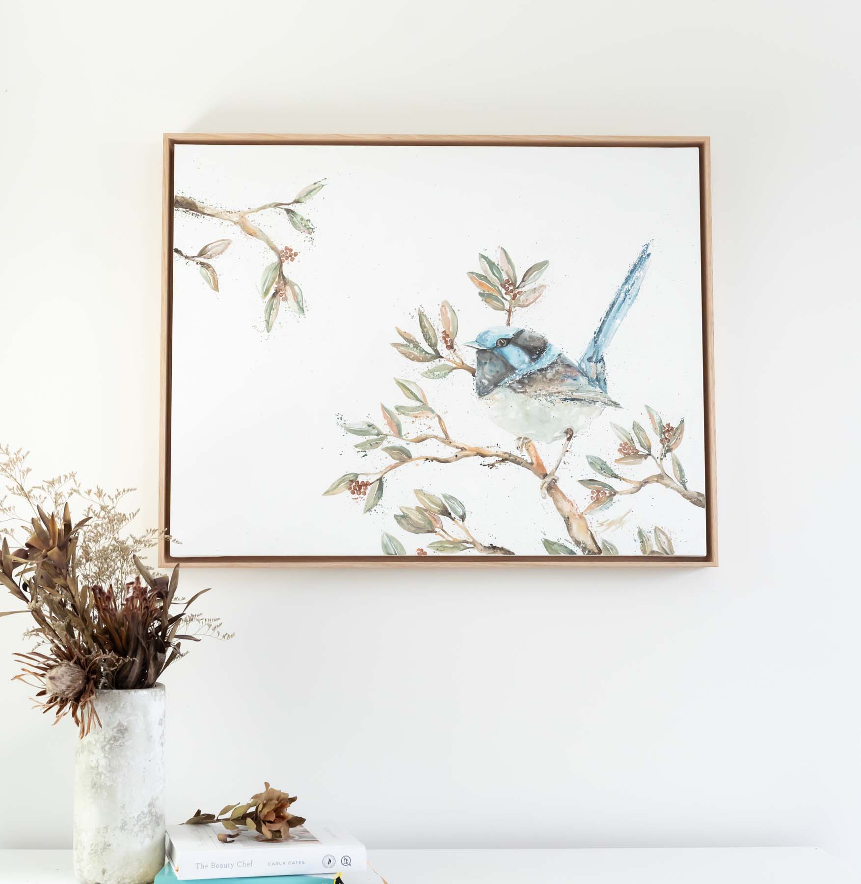 Blue Fairy Wren Original Artwork