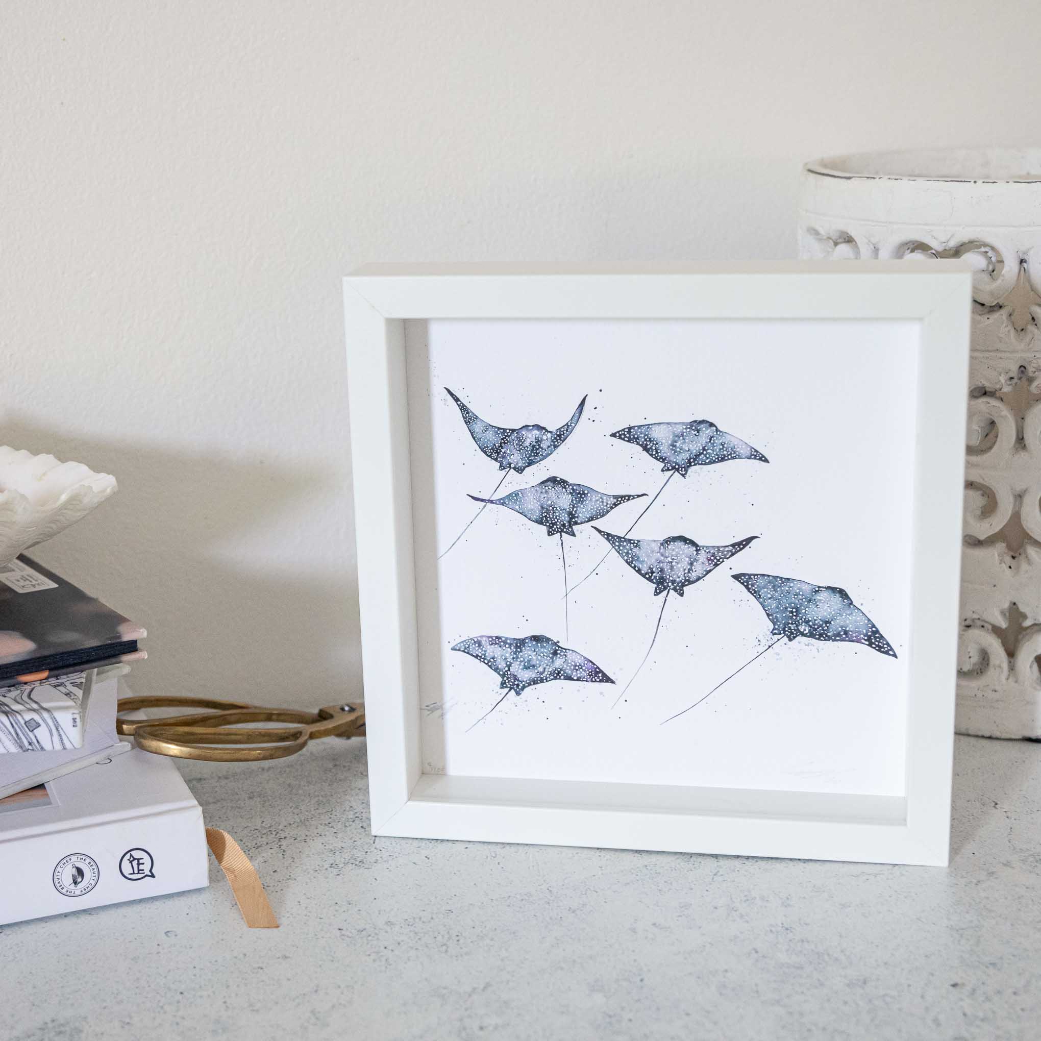 Fine Art Framed Print of Eagle Rays