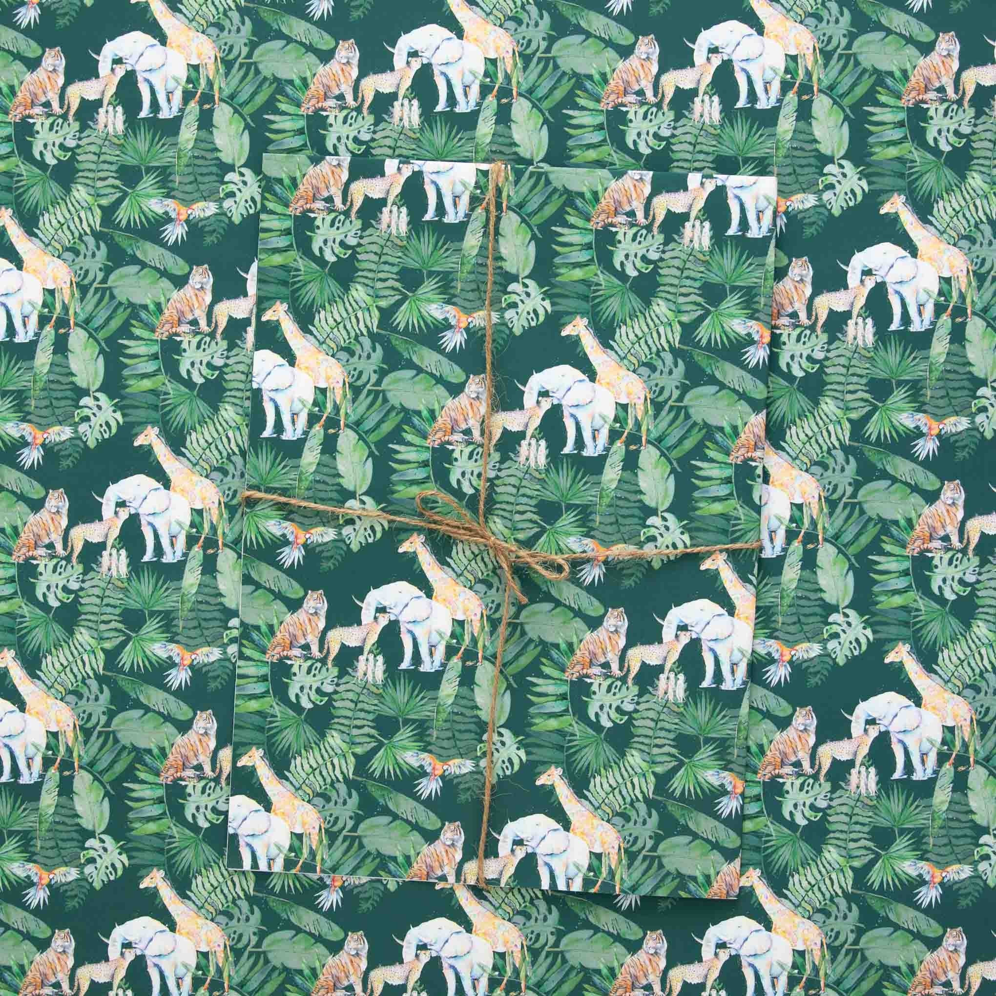 Jungle Animals Wrapping Paper