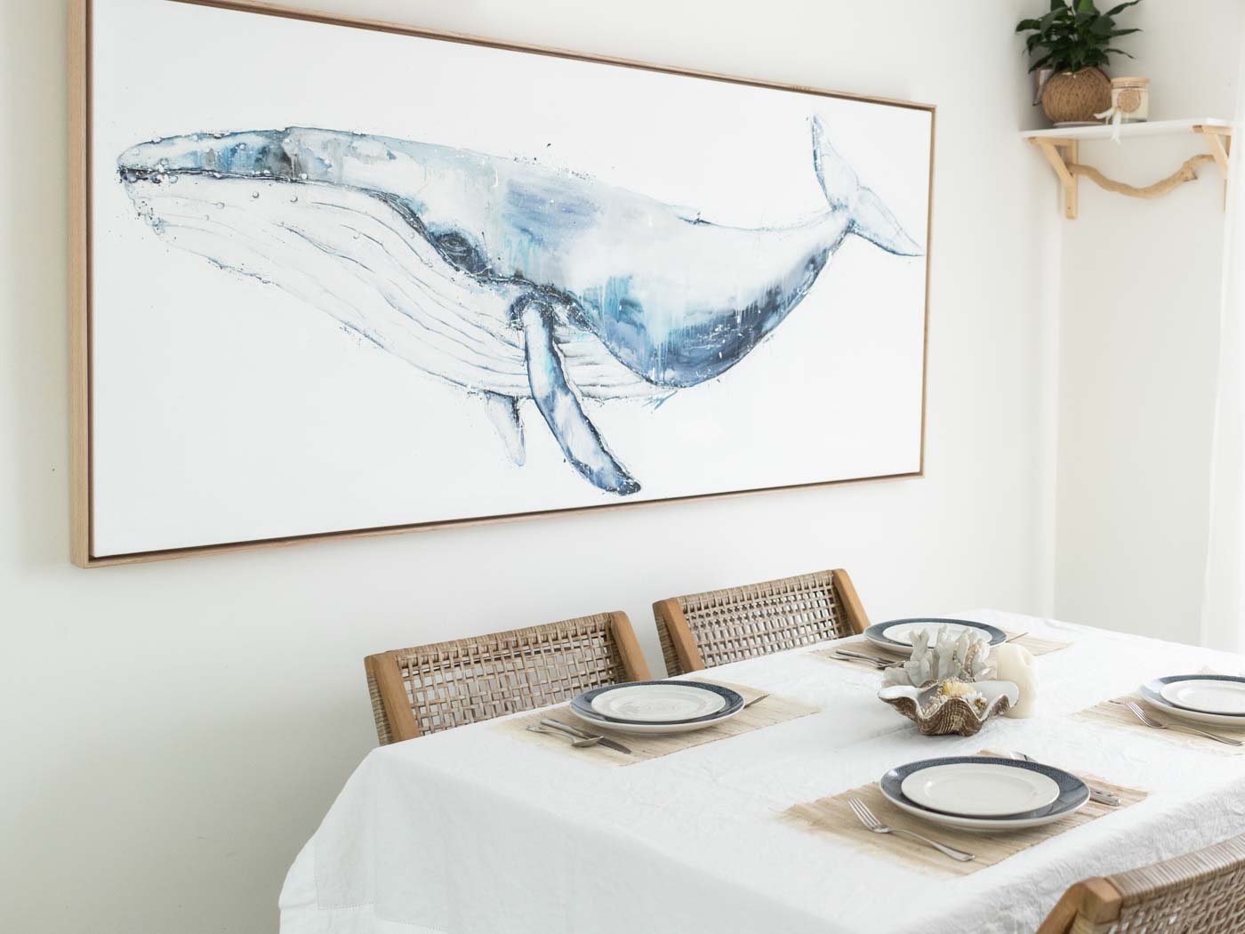 humpback whale giant framed canvas print