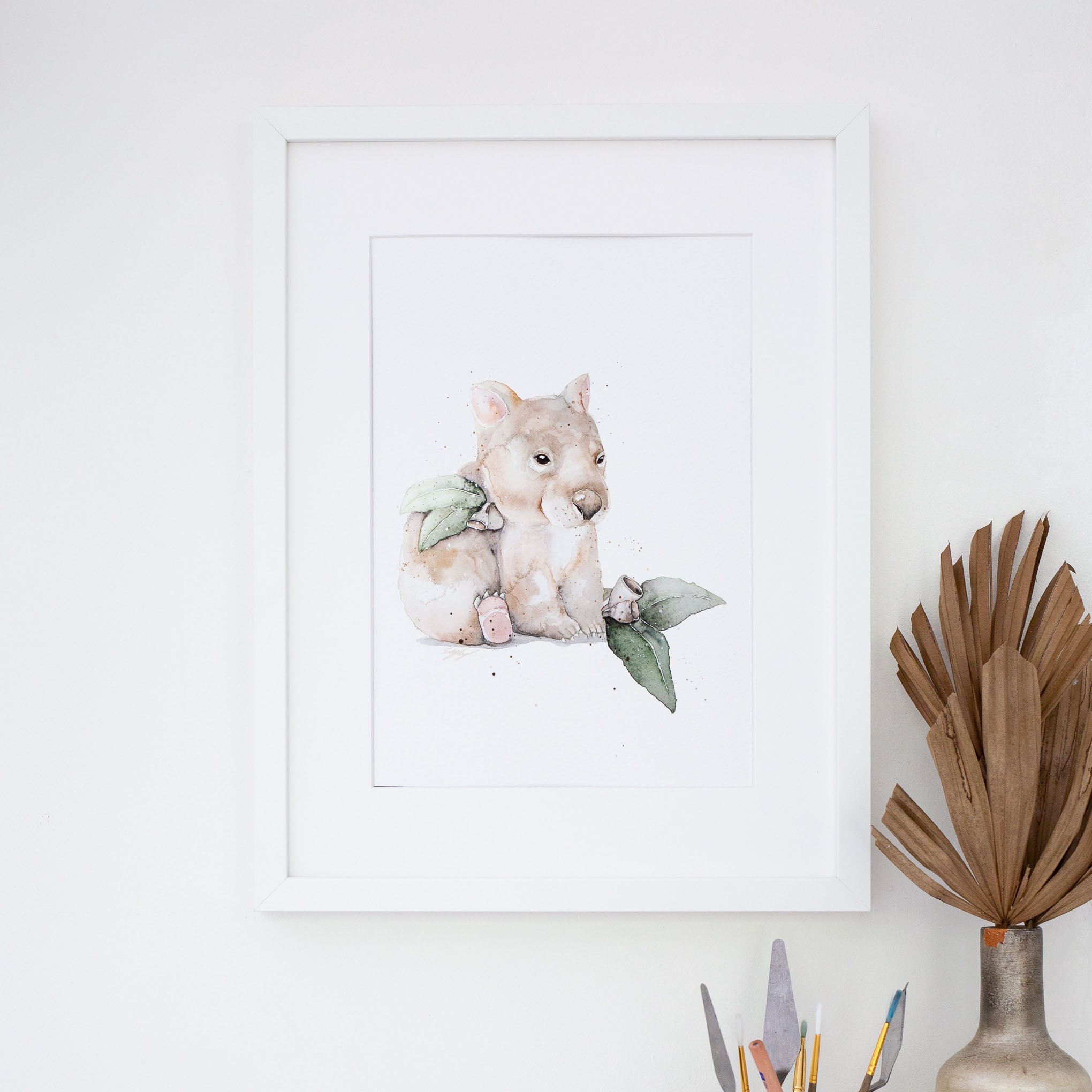 Wombat wall art print