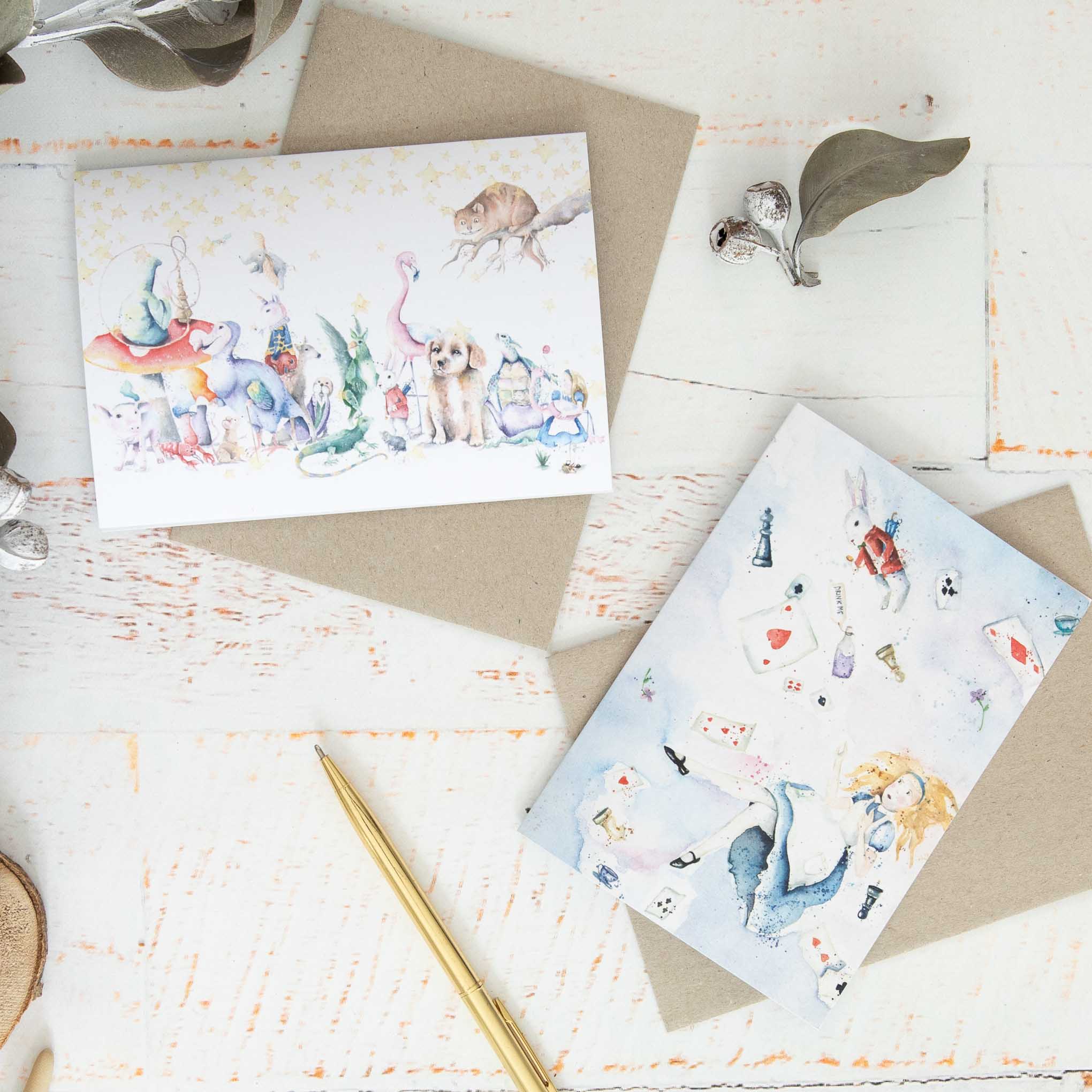 Alice in Wonderland greeting cards