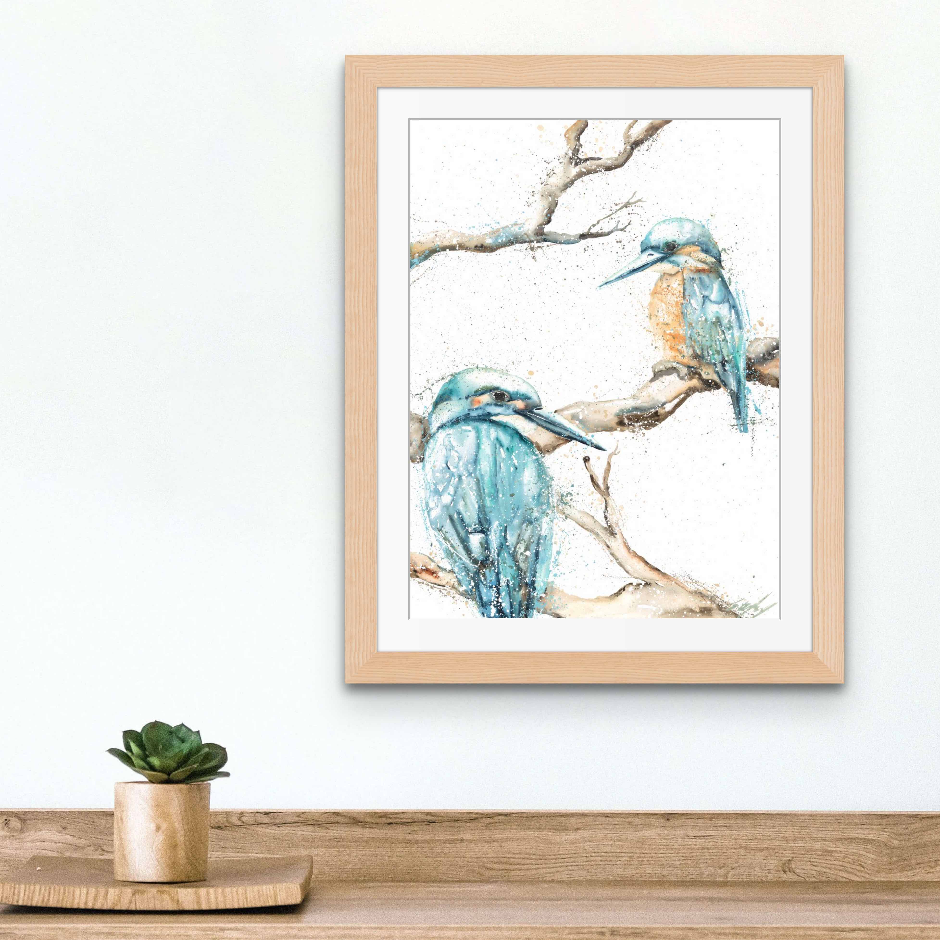 Azure Kingfisher | Kingfisher Cottage framed fine art paper print