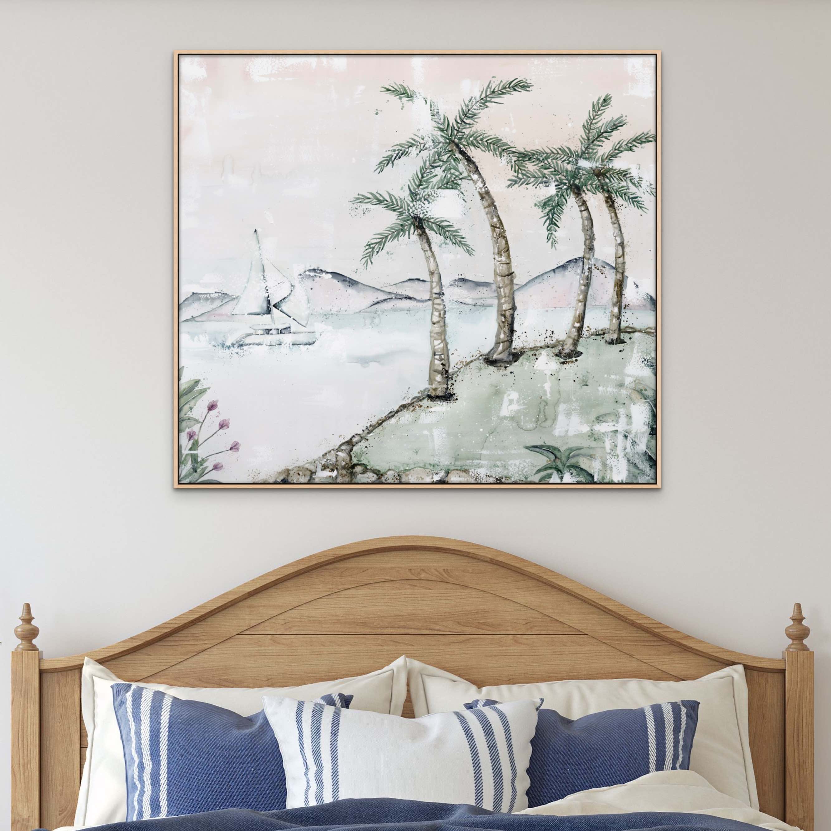 sunset sail port douglas canvas print