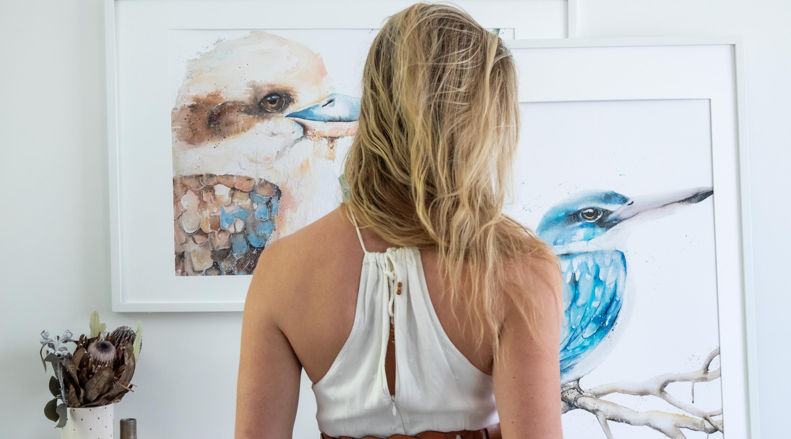 Kookaburra and Kingfisher Framed Art Prints