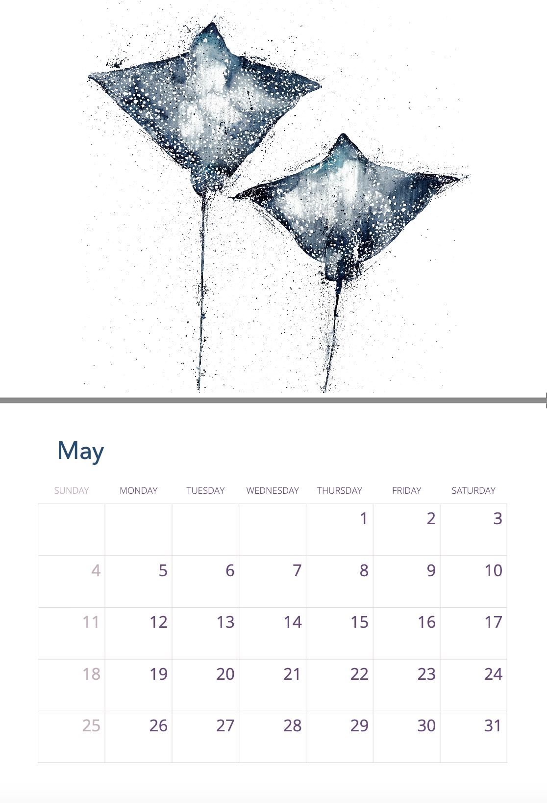 2025 Calendar by Stephanie Elizabeth Artwork