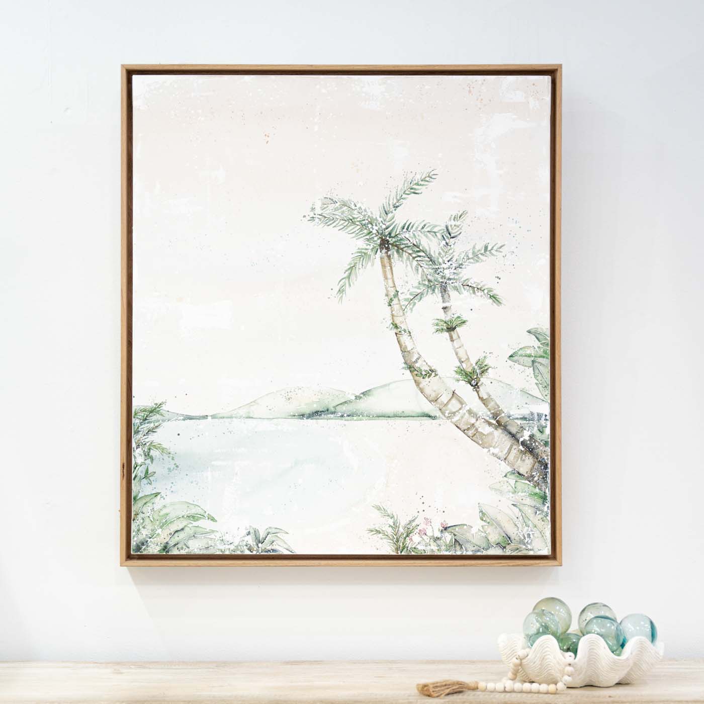 Port Douglas Paradise Palms Original Framed Canvas Artwork