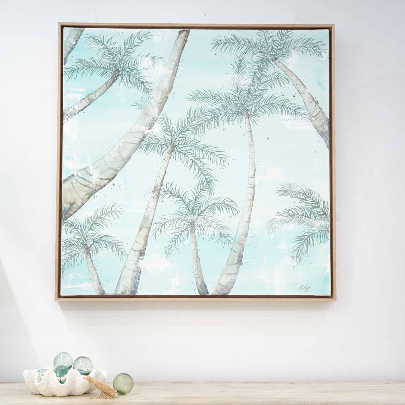 Port Douglas Palm Trees Framed Original Artwork