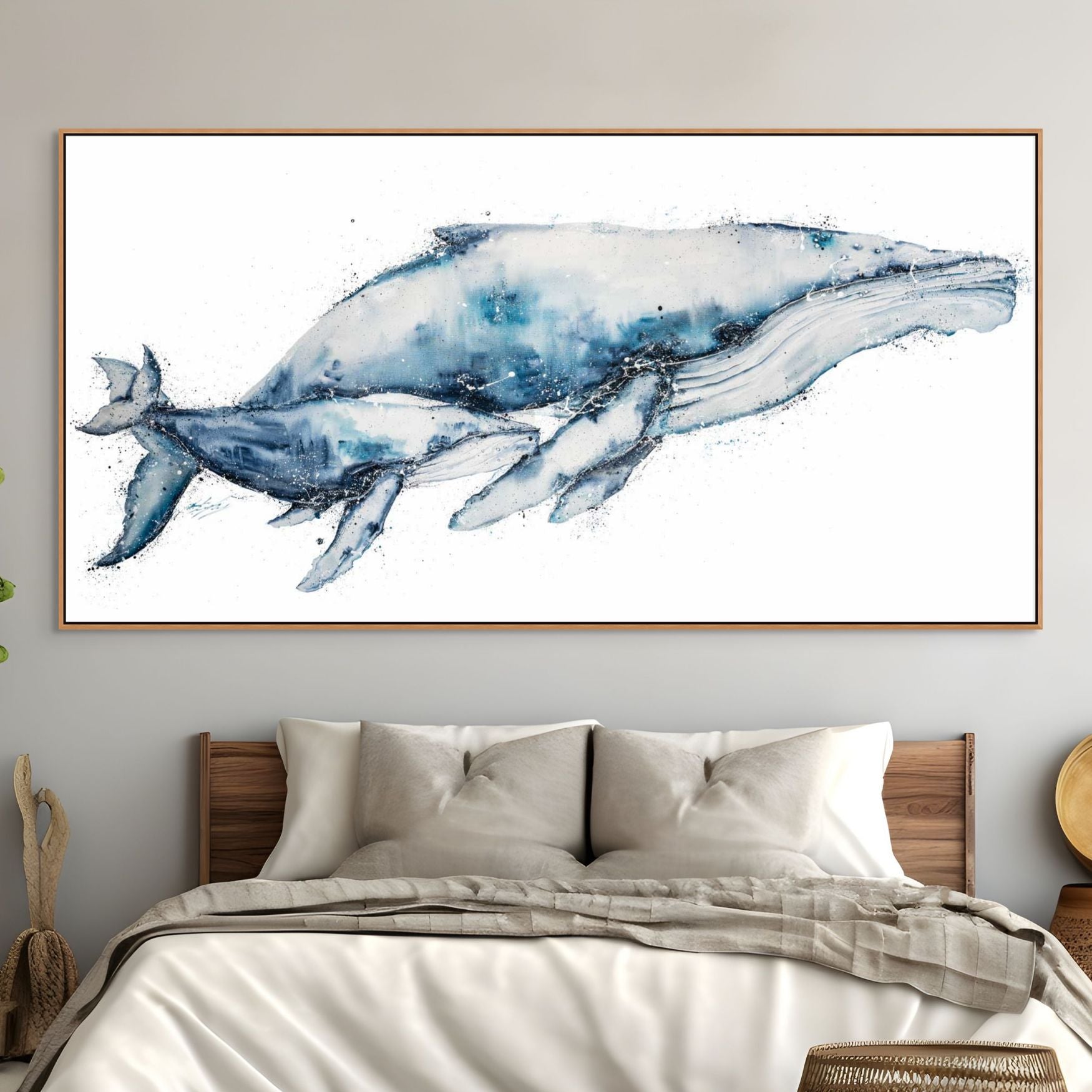 Crazy Love original abstract artwork by Stephanie Elizabeth – large framed watercolour and acrylic painting on canvas