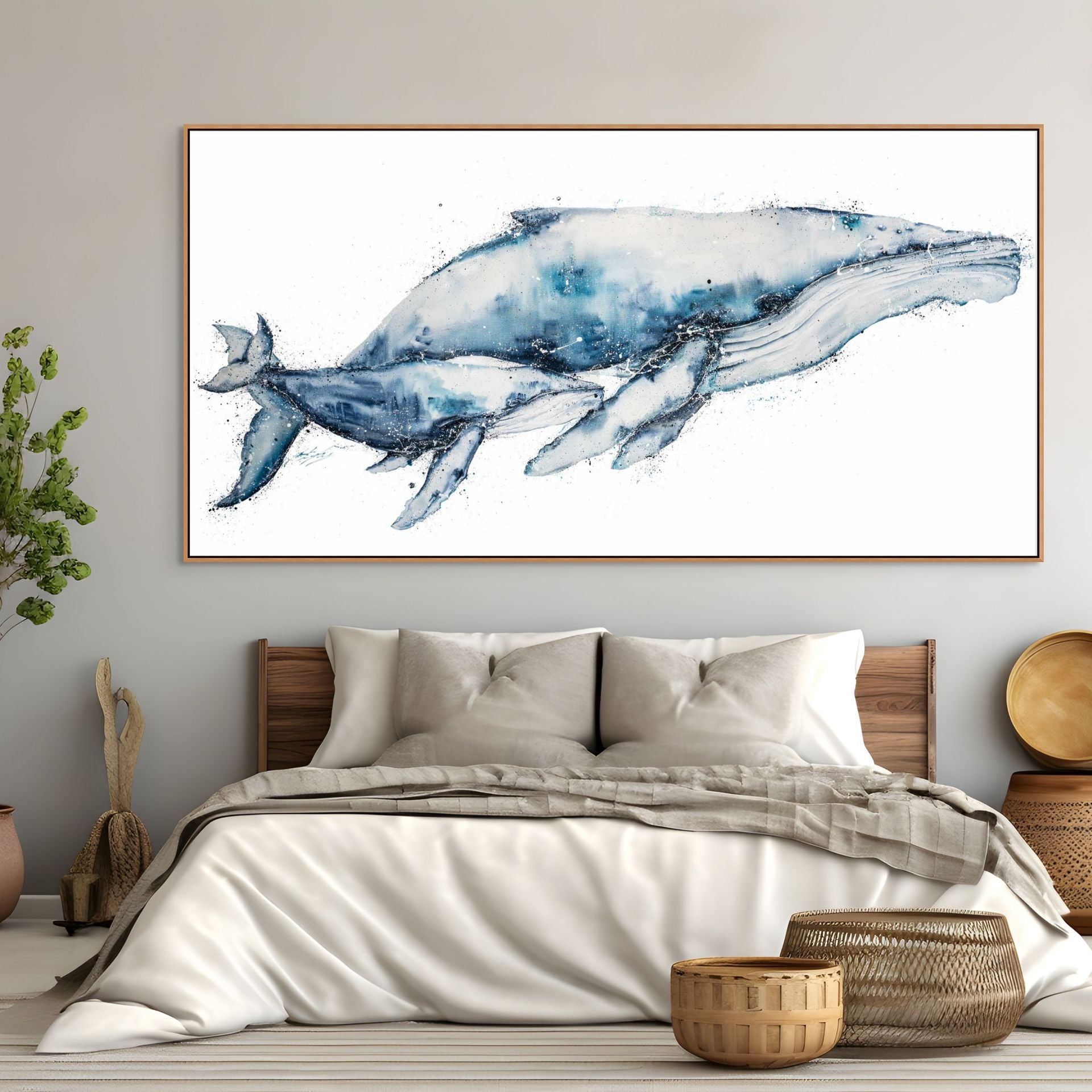 Crazy Love original abstract artwork by Stephanie Elizabeth – large framed watercolour and acrylic painting on canvas