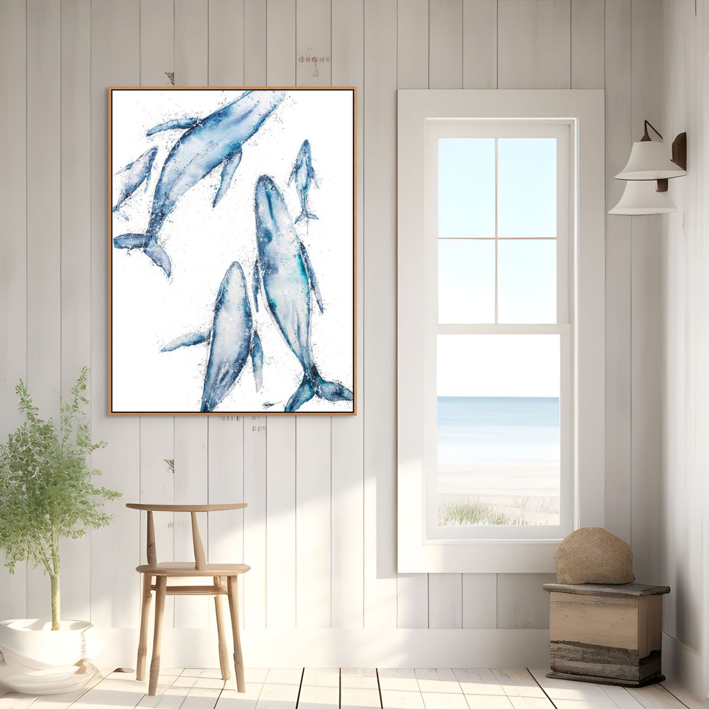 Paving the Way painting by Stephanie Elizabeth – framed watercolour and acrylic canvas artwork