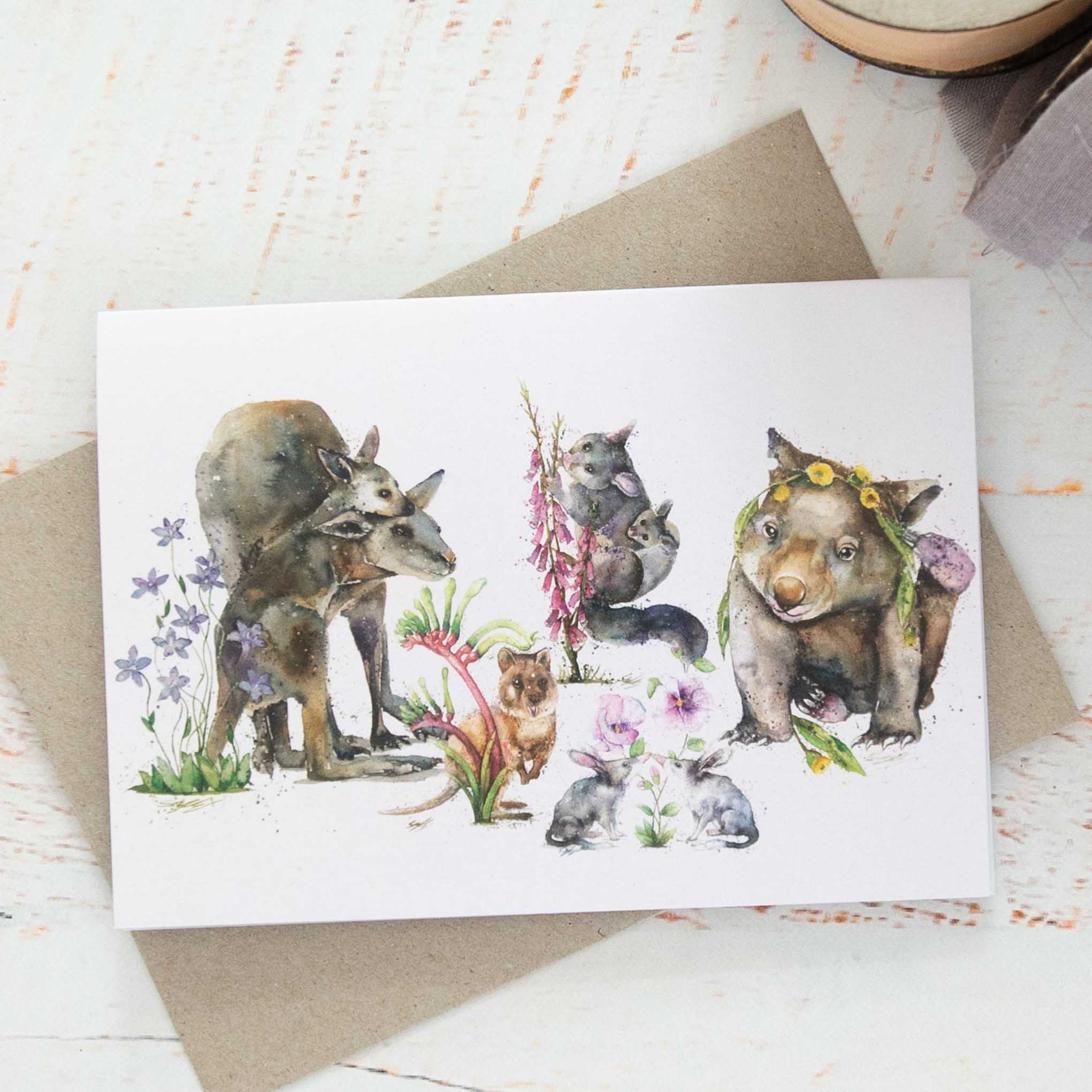 Greeting Card Aussie Critters