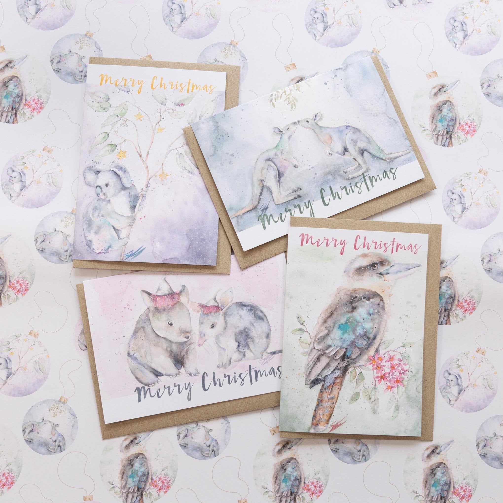 Christmas greeting cards and wrapping paper range