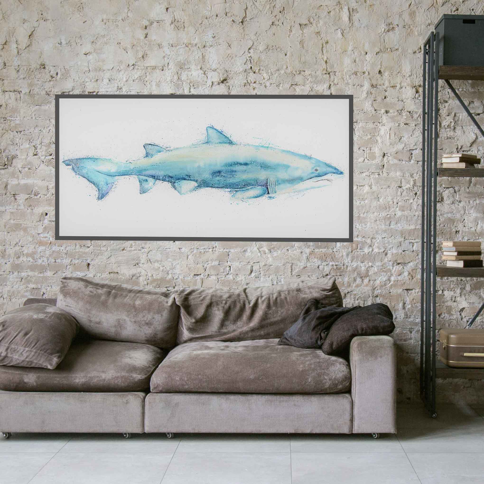 Giant Shark Original Canvas Artwork