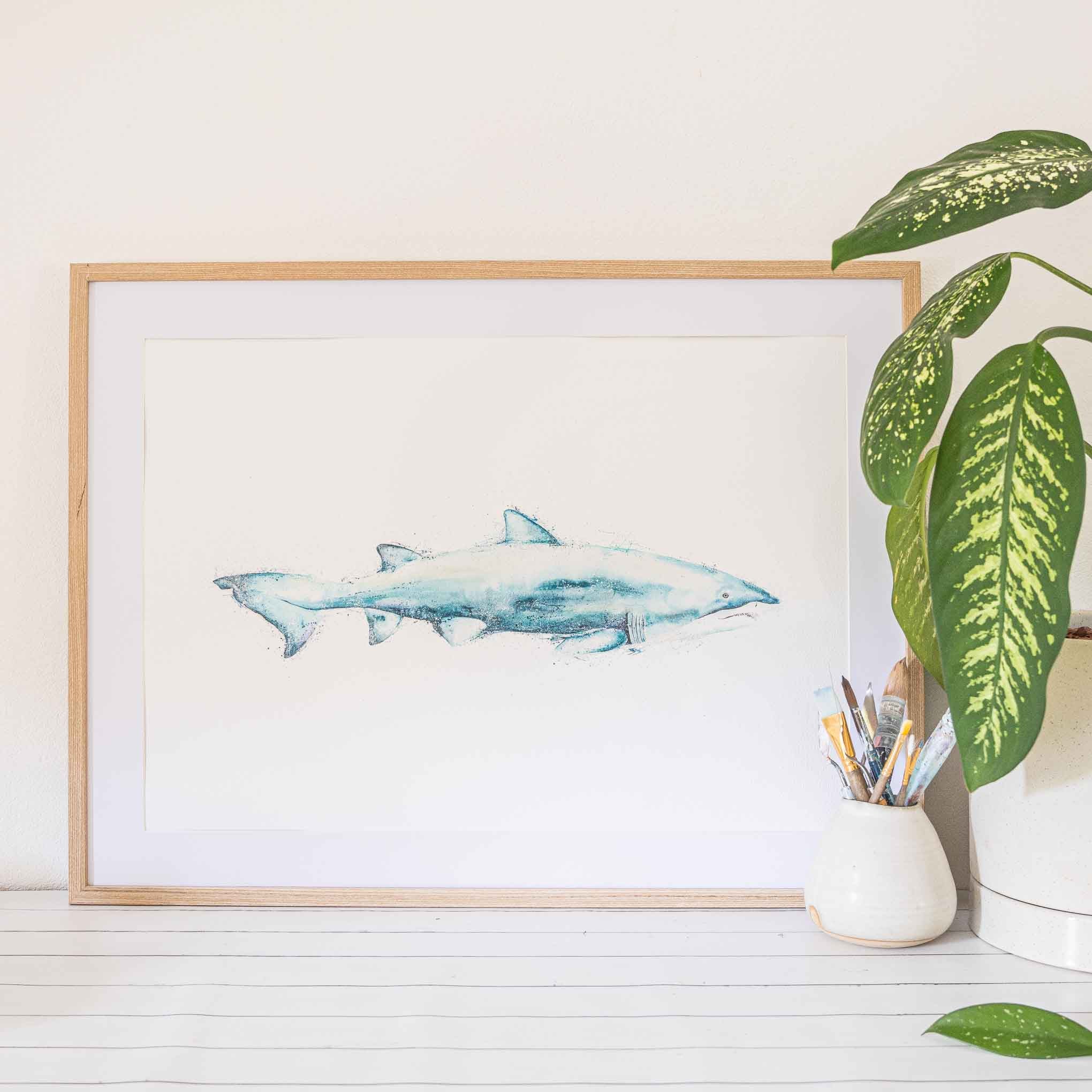 Grey Nurse Shark Framed Wall art