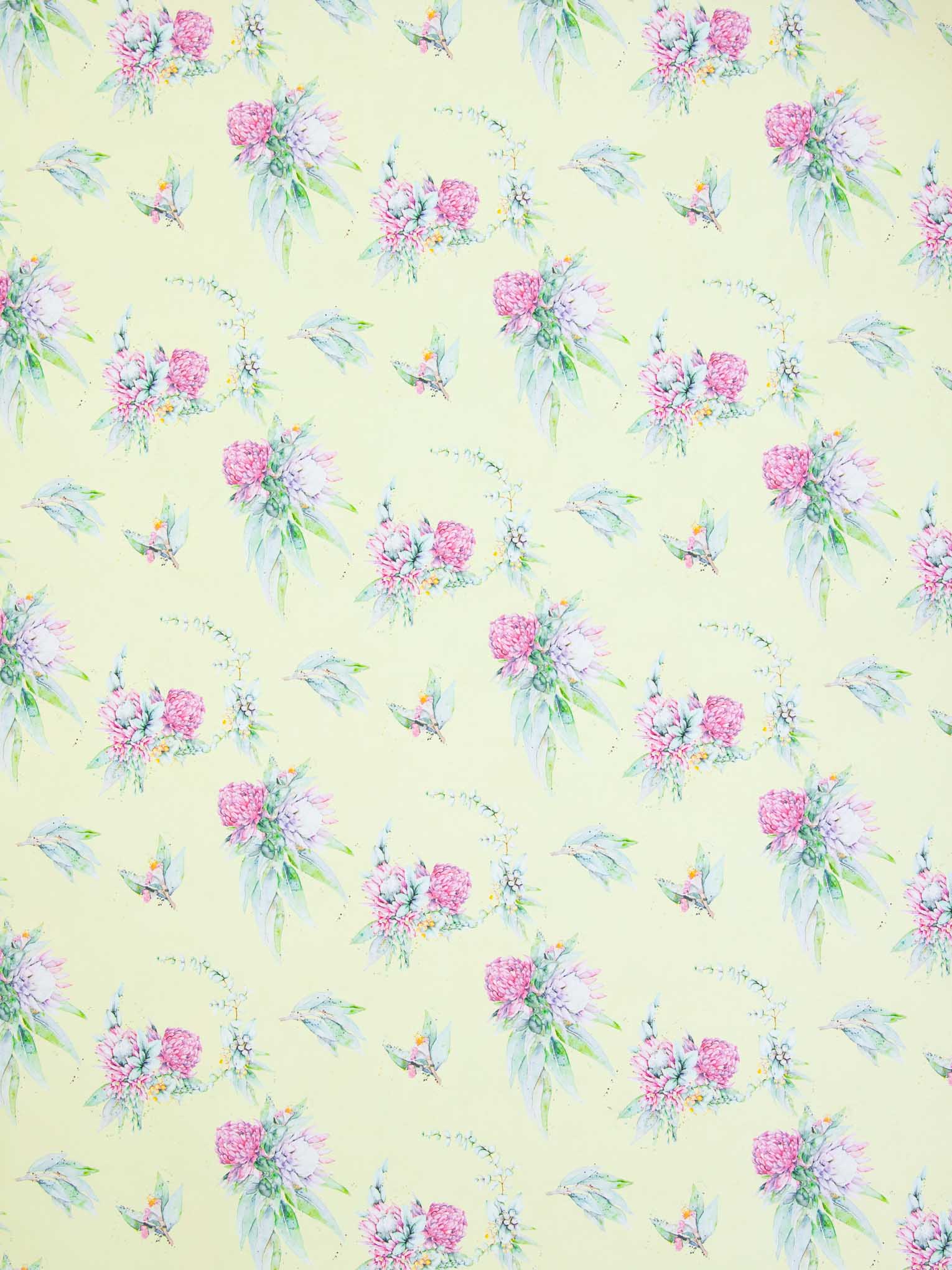 Native floral wrapping paper sheet by Stephanie Elizabeth Artwork
