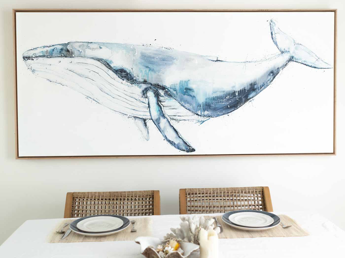 humpback whale giant framed canvas print