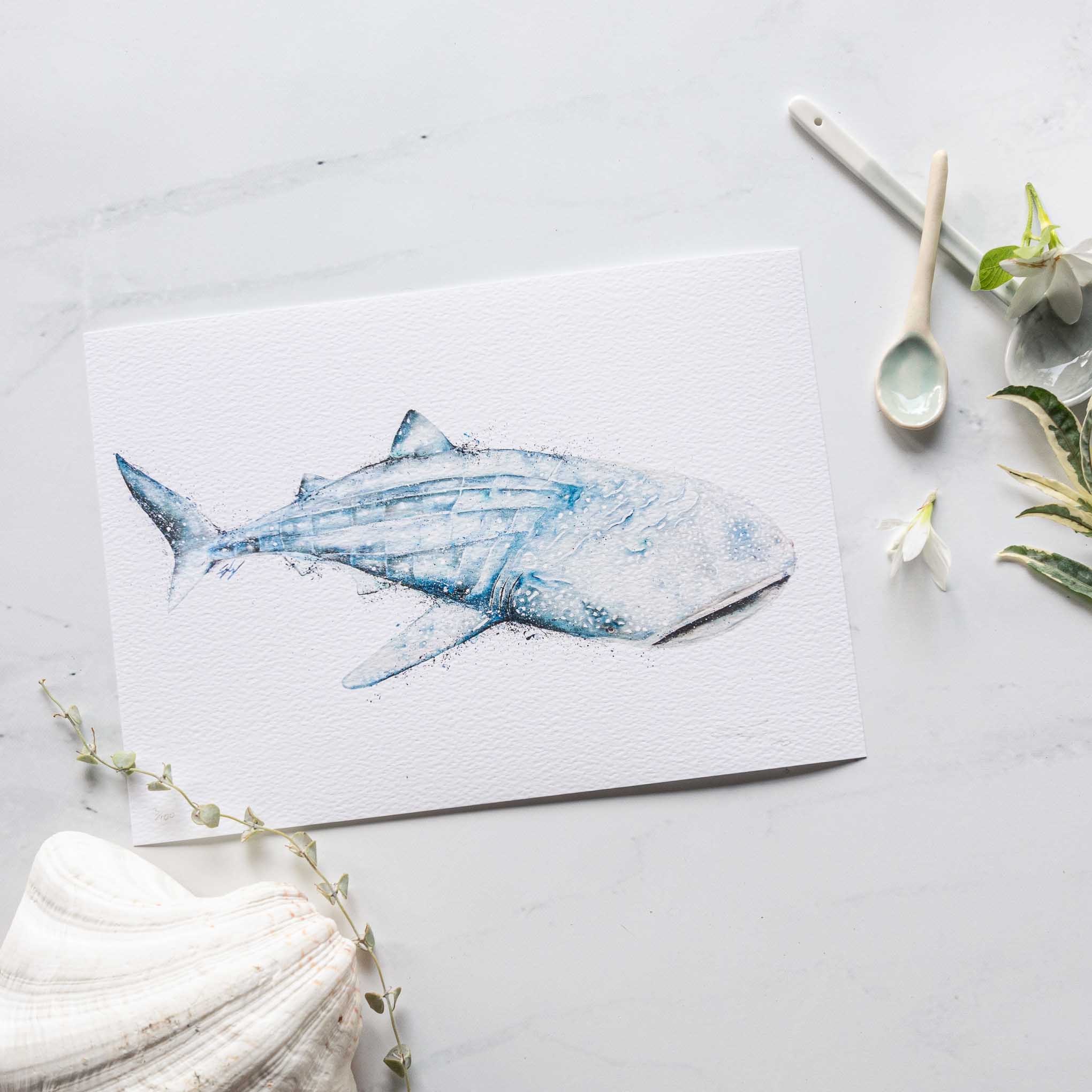 Spotted Whale Shark Art Print