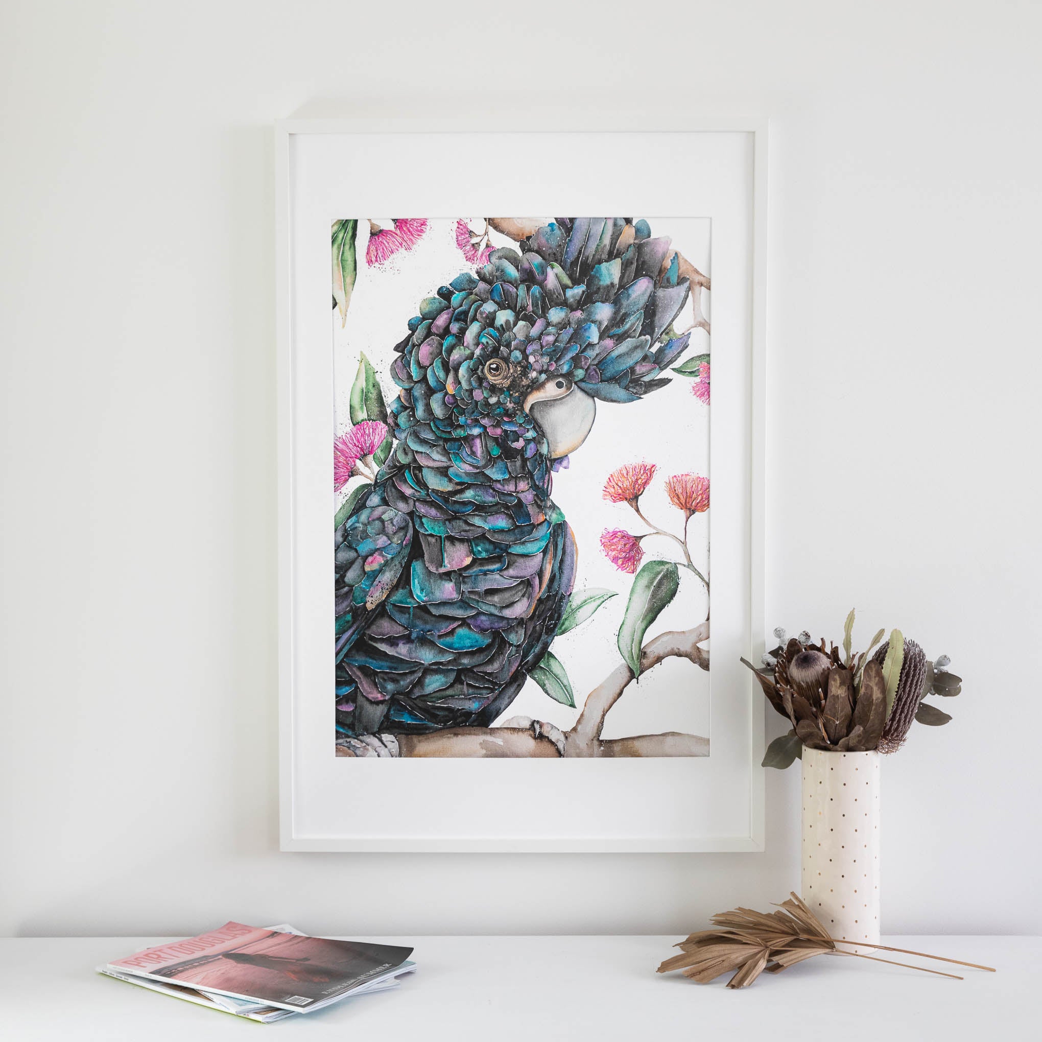 Black Cockatoo Framed Print