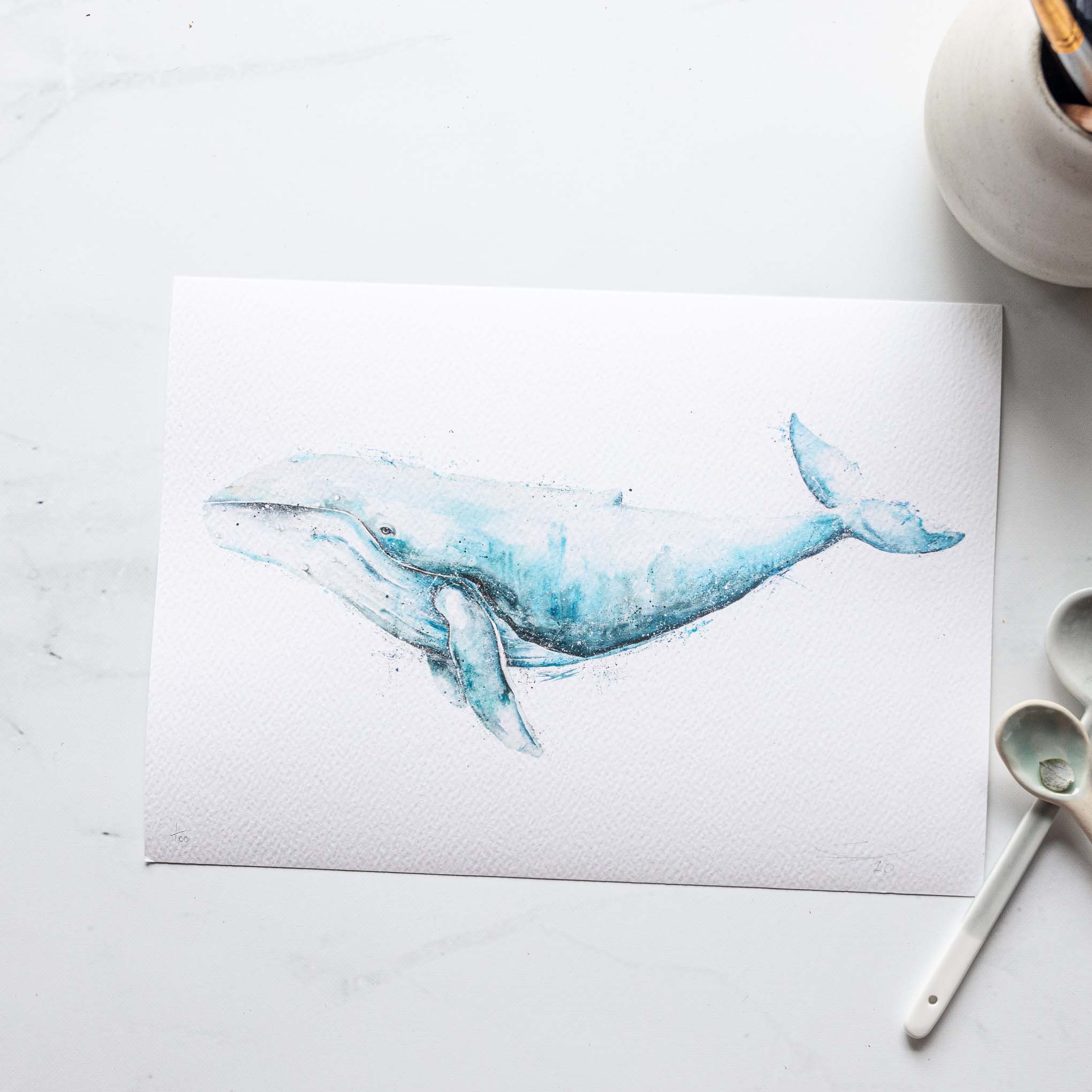 Humpback whale acrylic art print