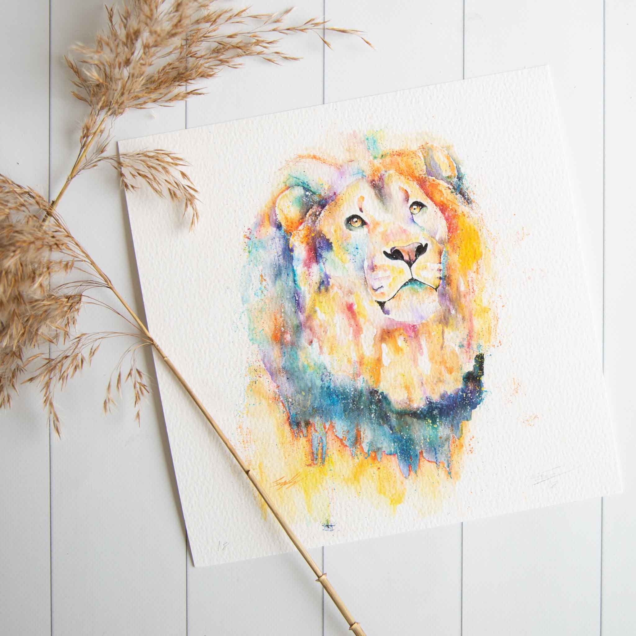 Little lion man Stephanie Elizabeth Artwork print