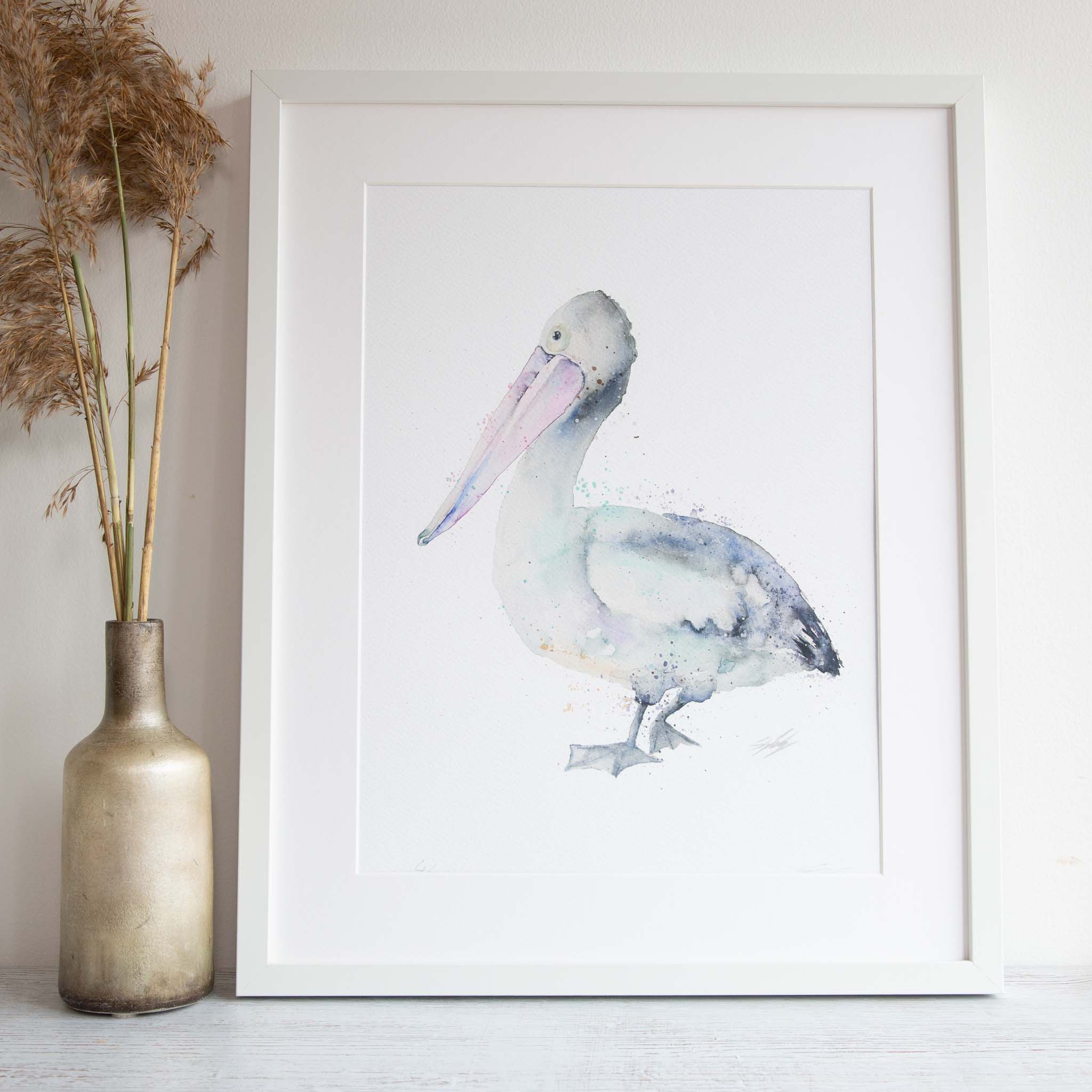 Pelican parade framed print by Stephanie Elizabeth Artwork