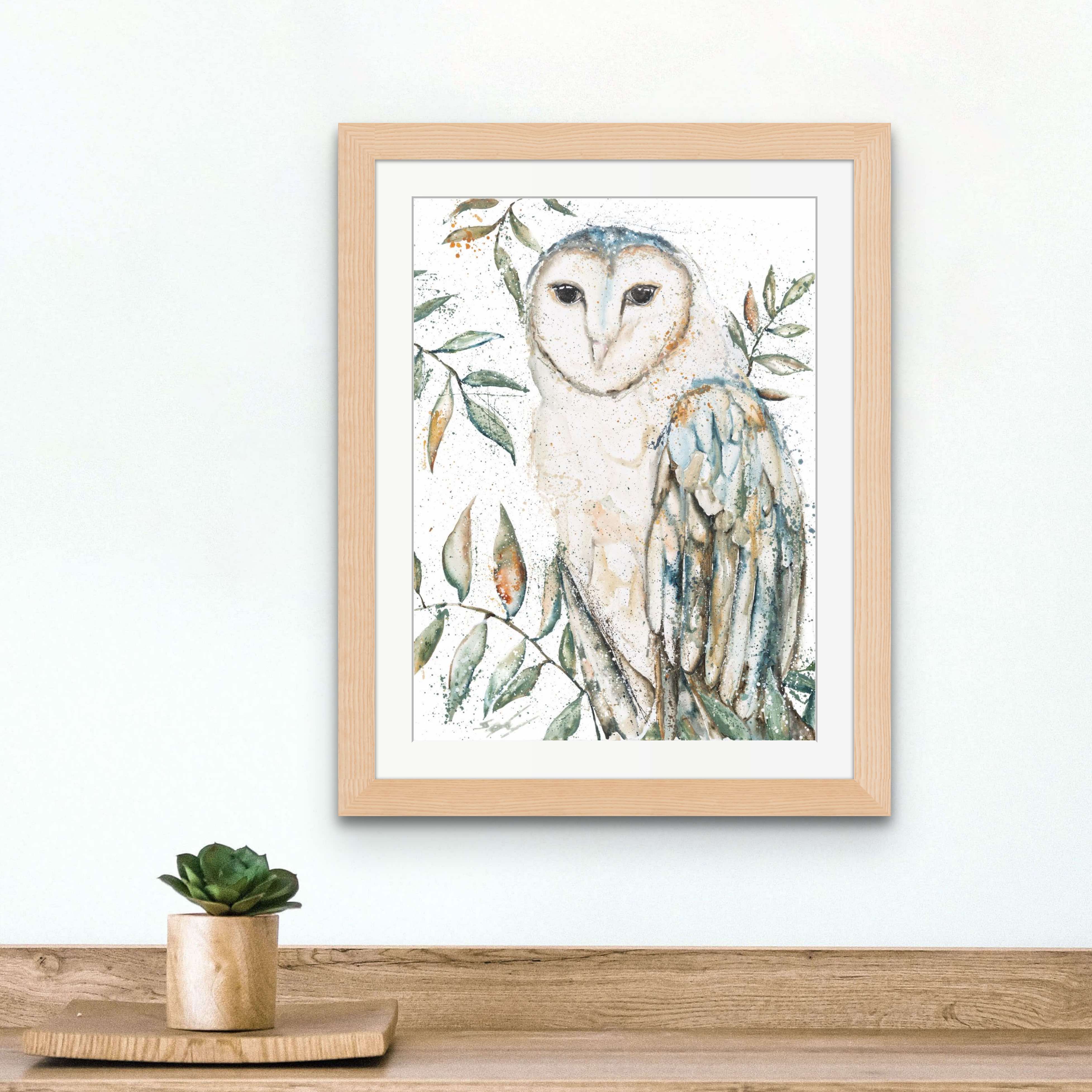 Barn Owl Farm Prowl framed paper print