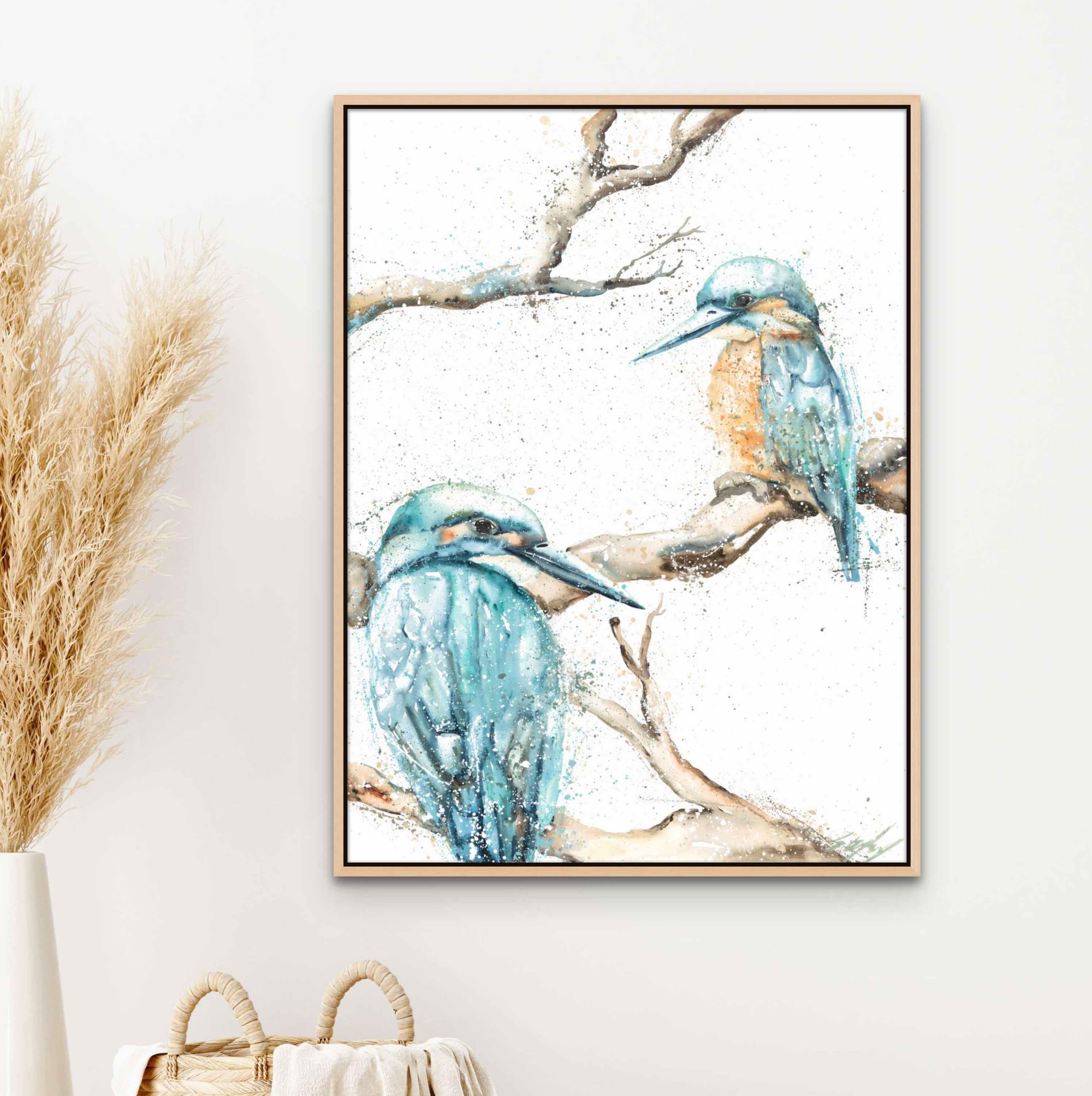azure Kingfisher fine art canvas print