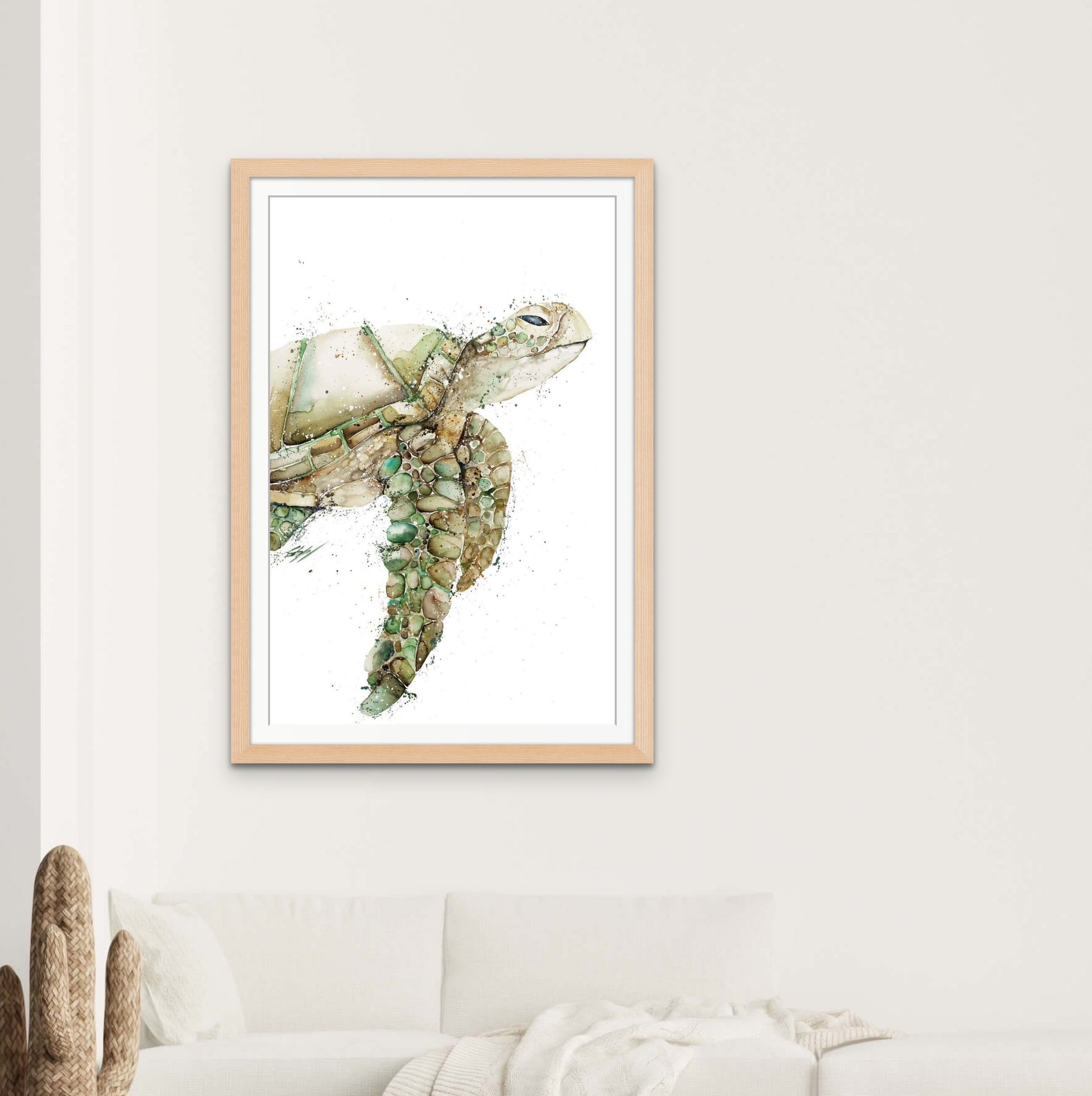 Moss | Portrait Turtle Painting | Print