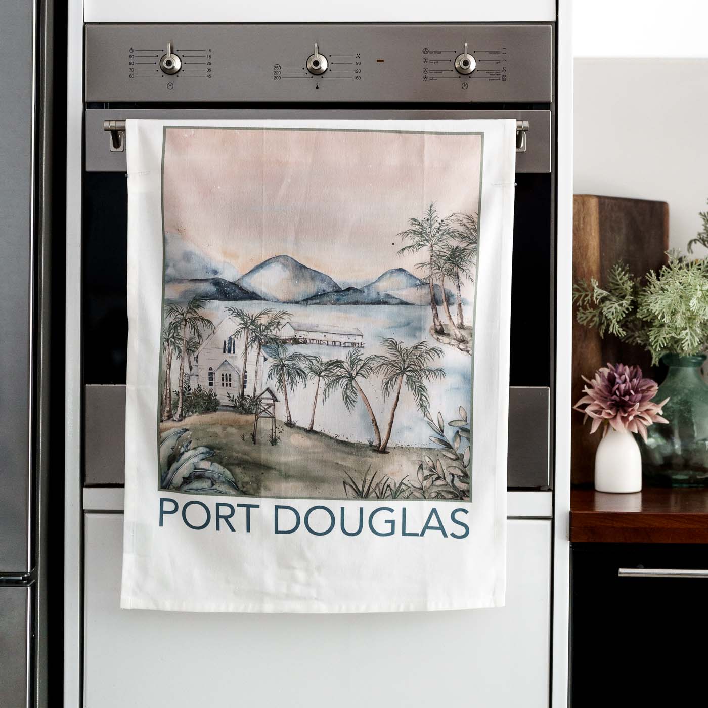 Port Douglas organic cotton tea towel
