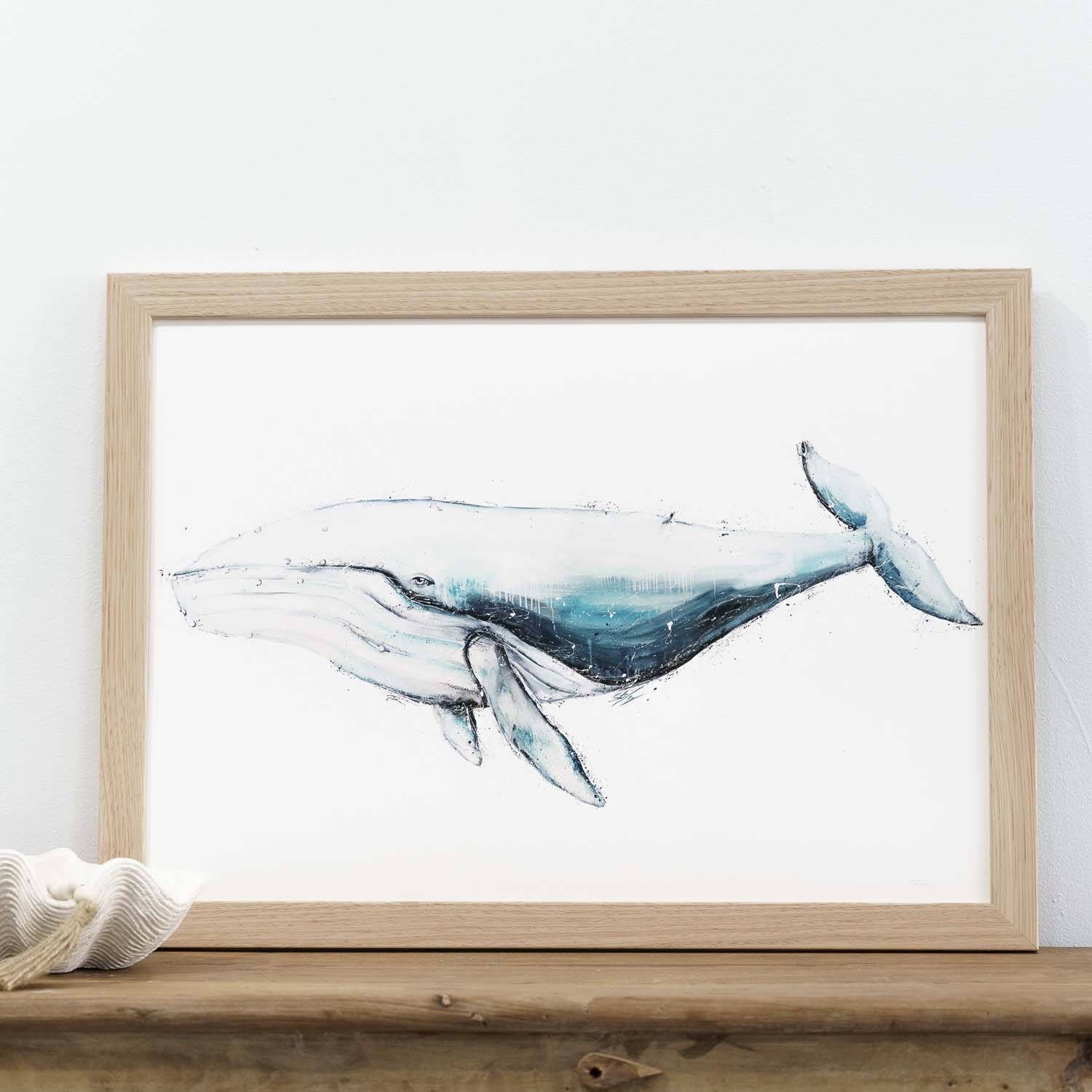 framed humpback whale australian artwork